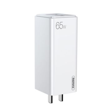 REMAX RP-U50 65W GaN Fast Charger, PD + QC 3.0, Type-C & USB, White - 1