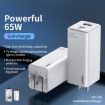 REMAX RP-U50 65W GaN Fast Charger, PD + QC 3.0, Type-C & USB, White - 2