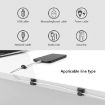 50 PCS HG2392 Desktop Data Cable Organizer Clips, Acrylic, White - 3