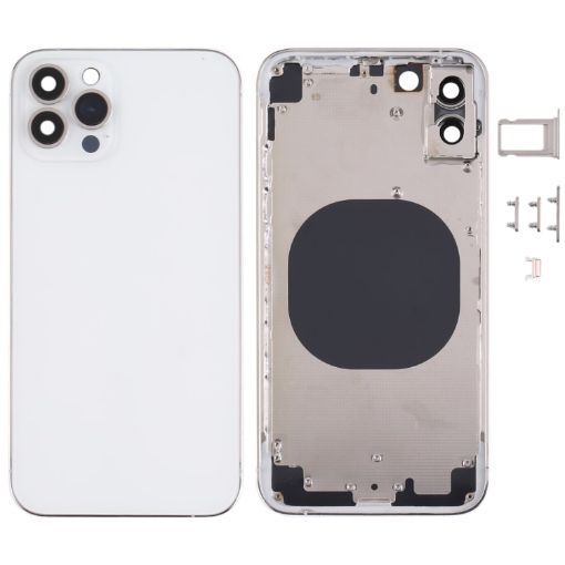 iPhone X Back Housing Cover iP13 Pro Look - White - 1