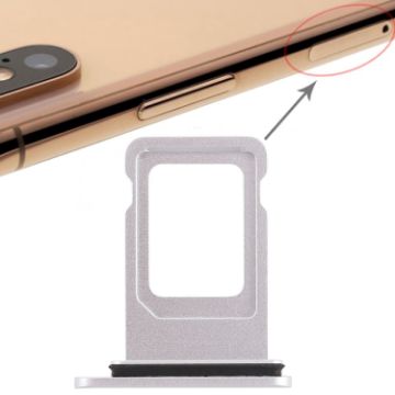 iPhone XR Double SIM Card Tray - White (Dual SIM Compatible) - 1