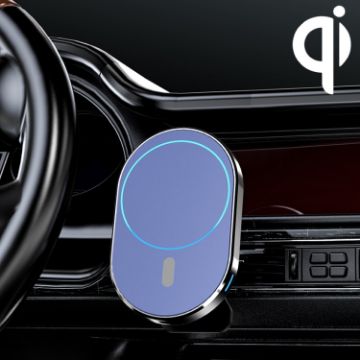 JJT-968 15W Magnetic Car Air Outlet Wireless Charger - Blue - 1