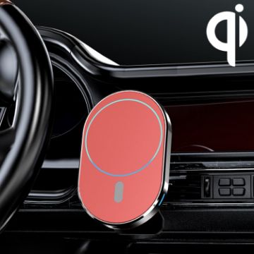 JJT-968 Red Magnetic Car Air Outlet Wireless Charger 15W Max Output - 1