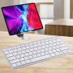 Ultra-thin WB-8022 Wireless Bluetooth Keyboard, German Keys, Silver - 1