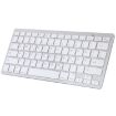 Ultra-thin WB-8022 Wireless Bluetooth Keyboard, German Keys, Silver - 2