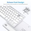 Ultra-thin WB-8022 Wireless Bluetooth Keyboard, Portuguese, Silver - 9