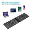 Compact Black Mini Wireless Bluetooth Folding Keyboard - 6