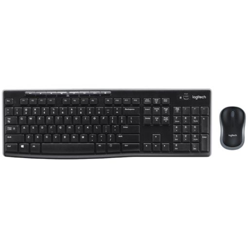 Logitech MK270 Wireless Keyboard and Mouse Set - Black, 2.4GHz - 1