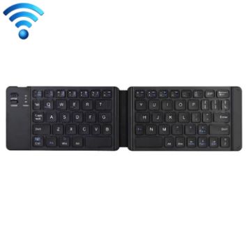 K018 Black Foldable Bluetooth Wireless Keyboard - 67 Keys, USB Charging - 1