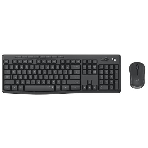 Logitech MK295 Wireless Silent Keyboard & Mouse Set - Black, USB - 1