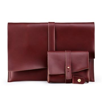 Genuine Leather Laptop Bag for 15.4" Macbook, Samsung, Lenovo, HP - 1