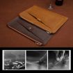 Genuine Leather Business Zipper Laptop Tablet Bag 13" & Below - Coffee - 7