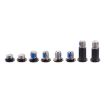Macbook 12" A1534 Case Screws Set: 8 Pieces (2 Long, 6 Short) Black - 1