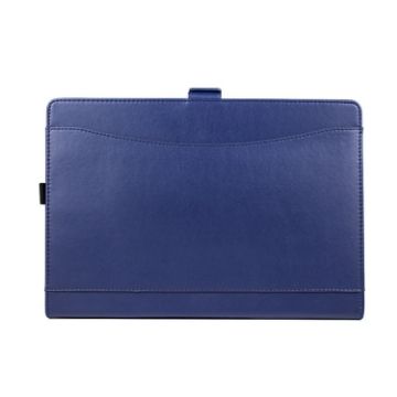 Microsoft Surface Pro 7/7+ Blue Leather Case with Pen Slot & Holder - 1