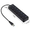 7-Port USB 3.0 Hub with Switch for PC & Laptop - High Speed Expansion - 5