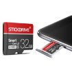 STICKDRIVE 64GB U3 TF Micro SD Memory Card - White Line Red/Black - 2