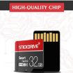 STICKDRIVE 64GB U3 TF Micro SD Memory Card - White Line Red/Black - 3