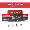 STICKDRIVE 64GB U3 TF Micro SD Memory Card - White Line Red/Black - 4