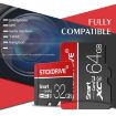 STICKDRIVE 64GB U3 TF Micro SD Memory Card - White Line Red/Black - 7