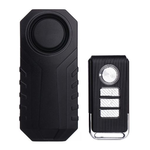 Waterproof Wireless 113dB Vibration Alarm with Remote for Vehicle/Bike - 1