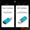 Type-C Female to MIDI Male Adapter for Electronic Instruments - Red - 5