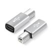Type-C Female to MIDI Male Adapter for Instruments - Silver - 1