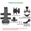 Motorcycle Phone Bracket: Tilt Rearview Mirror Ball-Head, Aluminum, Eight-Jaw - 3