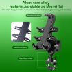 Motorcycle Phone Bracket: Tilt Rearview Mirror Ball-Head, Aluminum, Eight-Jaw - 7