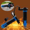 12V Blue Heated Motorcycle Scooter Aluminum Alloy Hand Grip Cover - 1