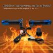 12V Blue Heated Motorcycle Scooter Aluminum Alloy Hand Grip Cover - 4