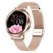 Gold Steel Strap Smart Watch, 1.09" IPS Screen, IP67, Sleep/Heart Rate/BP Monitoring - 1
