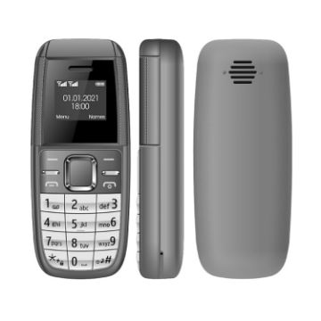 Mini BM200 Mobile Phone, 0.66" Display, Dual SIM, Bluetooth, 2G Network, Grey - 1