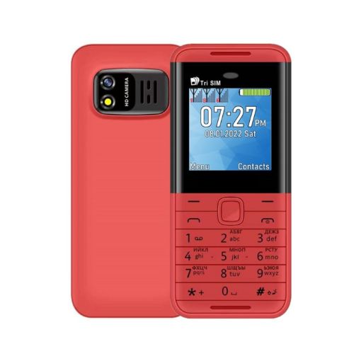 SERVO BM5310 Mini Phone, 1.33" Display, Triple SIM, Bluetooth, Red - 1