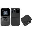 SERVO i16 Pro Mini Flip Phone, 1.77", Dual SIM, Bluetooth, FM, GSM, Black - 1