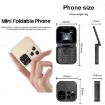 SERVO i16 Pro Mini Flip Phone, 1.77", Dual SIM, Bluetooth, FM, Blue - 7