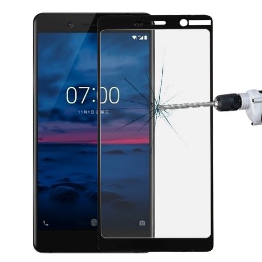 Nokia 7 Tempered Glass Film 0.3mm 9H 2.5D Explosion-proof Black - 1