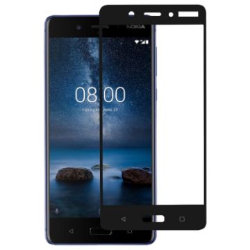 Nokia 8 Full Glue Full Cover Tempered Glass Screen Protector Film - 1