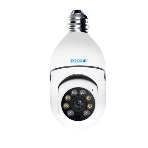 ESCAM PT208 1080P HD Light Bulb WiFi Camera with Motion Detection & Audio - 1
