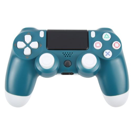Green Wireless Bluetooth Snowflake Button Game Controller for Sony PS4 - 1