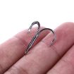 HENGJIA 20 PCS Black High Carbon Steel Fishing Treble Hooks - 5