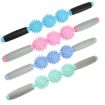 Triple Hedgehog Balls Massage Stick for Neck, Leg, Hand - Blue Yoga Care - 4