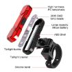 USB Rechargeable Bicycle LED Taillight - Blue Light Tail Lamp - 3