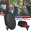 Portable BBQ Grill Cover - 210D Waterproof & Dustproof Protection (Black) - 4