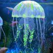 Green Silicone Jellyfish Aquarium Decoration - 5x17cm Fluorescent Sucker - 2