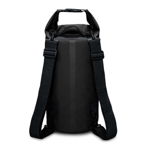 10L Black Outdoor Waterproof Dual Shoulder Strap Dry Sack Bag - 1