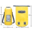 20L Yellow Outdoor Waterproof Dual Shoulder Strap Dry Sack Bag - 3