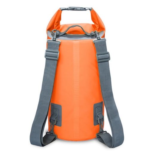 30L Orange Outdoor Waterproof Dual Shoulder Strap Dry Sack Bag - 1