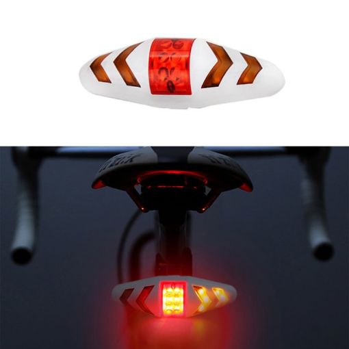 Wireless Remote Bicycle Tail Light with Turn Signal Warning (White) - 1