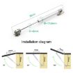 10" Rubber Head Cabinet Gas Holder Hydraulic Rod Buffer Strut 100N - 4