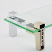 F Type Brushed Zinc Alloy Clip for 3-24mm Glass/Wood Board Bracket - 7
